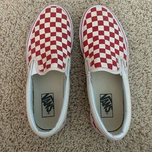 Red checkered vans